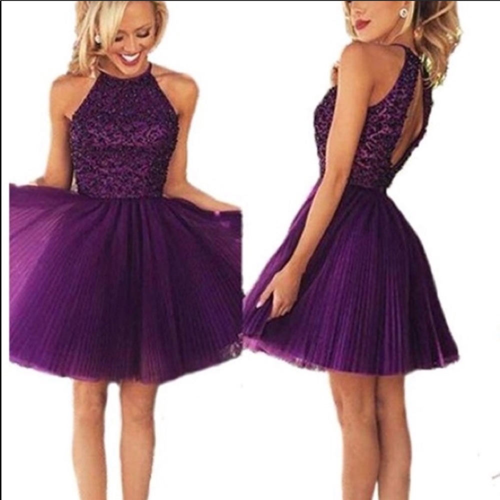 Gorgeous beaded top semi formal / homecoming dress